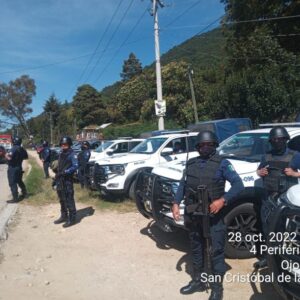 Intenso operativo de vigilancia en varios puntos de San Cristóbal de las Casas