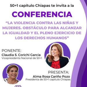 La feminista Claudia Corichi García, impartirá conferencia sobre la violencia de género, un problema de derechos humanos.