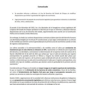 Congreso del estado aprobó reformas para cobrar hasta en un 33 por ciento la extemporaneidad en actas de nacimiento, y por constancias de inexistencia