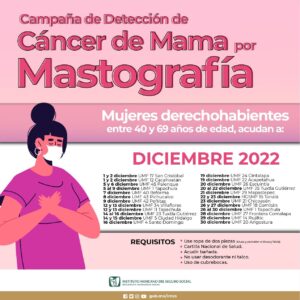 En diciembre, Unidad Móvil de detección de cáncer de mama del IMSS Chiapas visitará 21 municipios