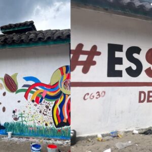 En Chenalhó, reponen mural que fue borrado para colocar propaganda política de senadora de Morena