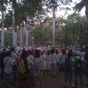 Caminata del silencio por los 485 árboles que el ayuntamiento autorizó se tiren para iniciar la obra circuito interior «Chiapas de Corazón”