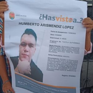 Busca a su hermano desaparecido al salir de un bar de Tuxtla Gutiérrez