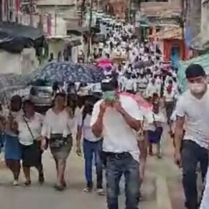 Marchan por La Paz en Motozintla