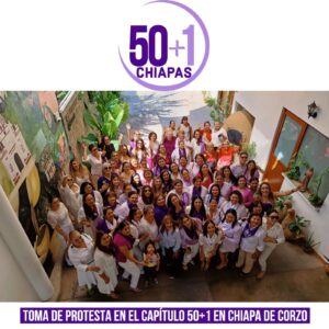 Toma protesta como presidenta del capítulo Chiapa de Corzo de la Colectiva 50 + 1, Rossy Ayala