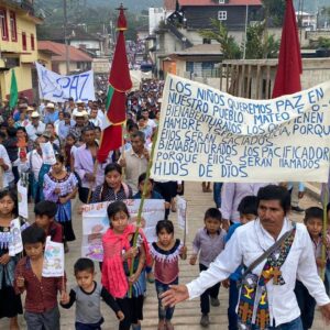 Marchan por la Paz y la seguridad en el municipio de Sitalá