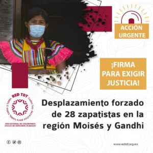 Integrantes de la ORCAO desplazan de su comunidad en Ocosingo a bases de apoyo del EZLN