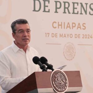 El gobernador Rutilio Escandón omite hablar de la violencia; destaca en la mañanera la reducción de 10.6 por ciento de la pobreza en Chiapas.