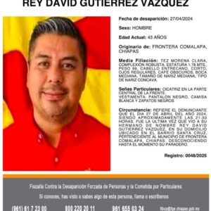 Reactivan búsqueda del ex candidato del PT de Frontera Comalapa tras 253 días desaparecido