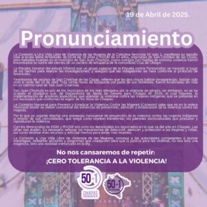 Con el Feminicidio de dos hermanas tsotsiles en San Juan Chamula, suman 8 los feminicidios en Chiapas