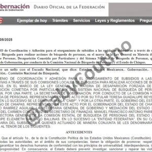 Firma gobierno de Chiapas con la Comisión Nacional de Búsqueda, convenio para atender la crisis de las desapariciones