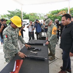 Sedena destruye armas que fueron entregadas de manera voluntaria en Chiapas