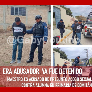Detienen a maestro por presunto acoso sexual contra alumna en primaria de Comitán