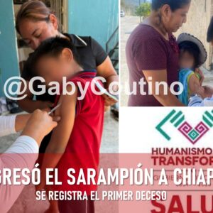 Confirma Secretaría de salud primera defunción por sarampión en Chiapas
